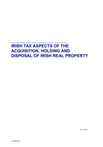 irish tax aspects of the acquisition, holding and disposal of irish real