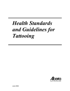 Tattooing Health Standards