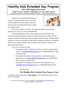Healthy Kids Extended Day Program