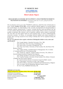 IV REDETE 2015 www.redete.org Third Call for Papers