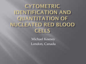 Cytometric Identification and Quantitation of Nucleated Red Blood