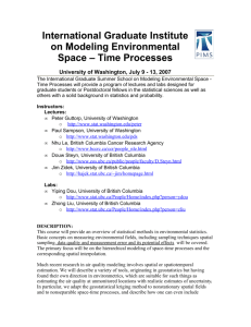 International Graduate Institute on Modeling Environmental