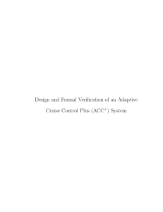Design and Formal Verification of an Adaptive Cruise