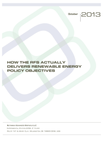 how the rfs actually delivers renewable energy policy objectives