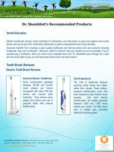 Dr. Shamblott's Recommended Products