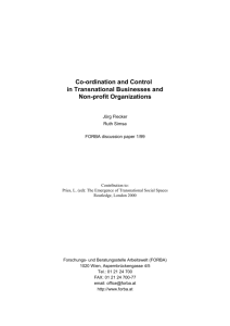 Co-ordination and Control in Transnational Businesses