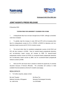 joint nus/ntu press release - Nanyang Technological University