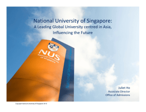2013 NUS University Talk