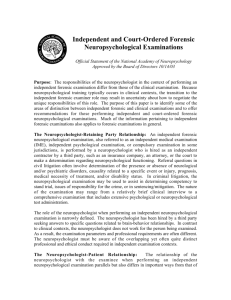 Independent and Court-Ordered Forensic