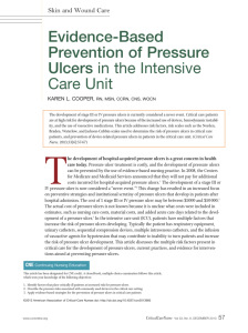 Evidence-Based Prevention of Pressure Ulcers in the Intensive Care