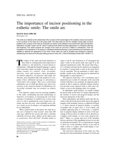 The importance of incisor positioning in the esthetic smile: The smile