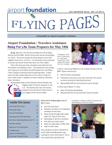 Airport Foundation / Travelers Assistance Relay For Life Team
