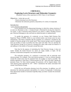 CHEM-01A Exploring Lewis Structure and Molecular Geometry