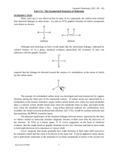 General Chemistry I (FC, 09 - 10) Lab # 11: The Geometrical