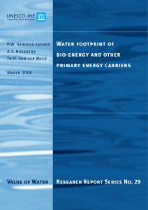 Water footprint of bio-energy and other primary energy carriers