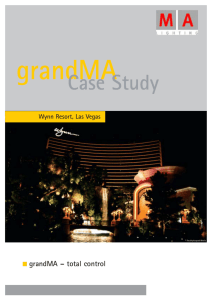 grandMA Case Study grandMA – total control Wynn Resort, Las Vegas