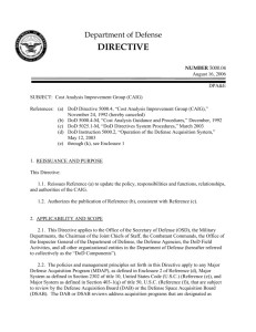 DoD Directive 5000.04, August 16, 2006