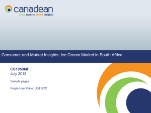 Consumer and Market Insights: Ice Cream Market in South Africa