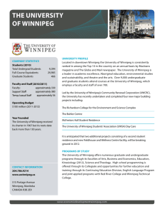 University of Winnipeg - Economic Development Winnipeg