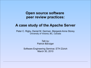 Open source software peer review practices: A case study of the