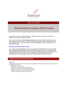 Demand Driven Inventory (DDI) Process