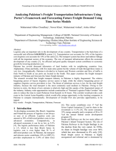 Analyzing Pakistan's Freight Transportation Infrastructure