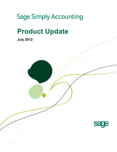Sage Simply Accounting July Product Update