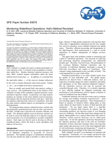 Monitoring Waterflood Operations: Hall's Method Revisited