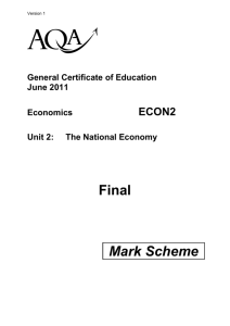 A-level Economics Mark Scheme Unit 02