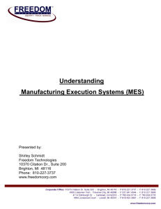 Understanding Manufacturing Execution