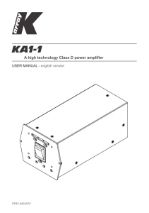 A high technology Class D power amplifier - K