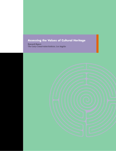 Assessing the Values of Cultural Heritage: Research