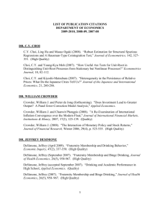 LIST OF PUBLICATION CITATIONS DEPARTMENT OF