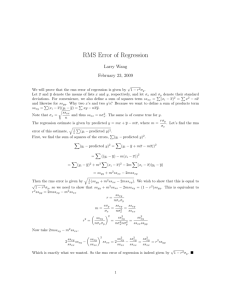 Proof of the rms error of regression formula