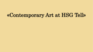 Contemporary Art at HSG Tell