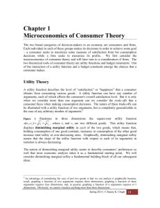 Chapter 1 Microeconomics of Consumer Theory
