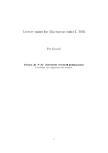 Lecture notes for Macroeconomics I, 2004