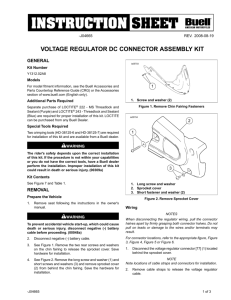 voltage regulator dc connector assembly kit - Harley