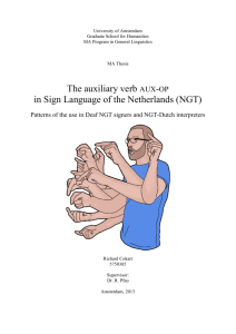 The auxiliary verb AUX-OP in Sign Language of the Netherlands