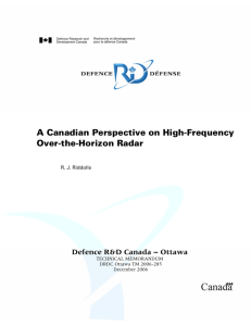 A Canadian Perspective on High-Frequency Over-the