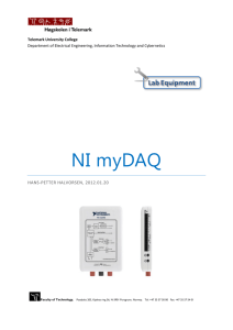 Lab Equipment: NI myDAQ