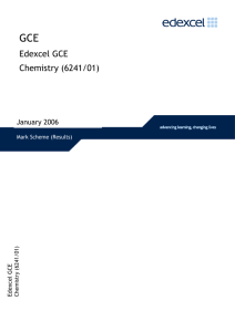 Edexcel GCE Chemistry (6241/01)