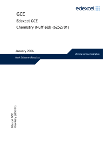 Edexcel GCE Chemistry (Nuffield) (6252/01)