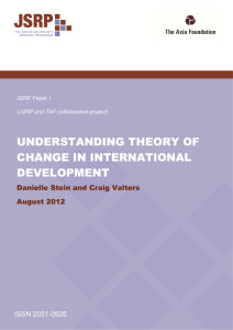 understanding theory of change in international development