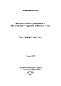 Networks and Policy Processes in International Development: a