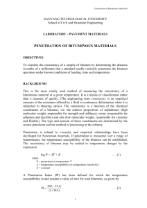 penetration of bituminous materials