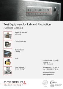 Test Equipment for Lab and Production Product Catalog