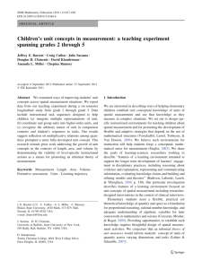 Children's unit concepts in measurement: a teaching experiment