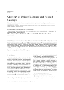 Ontology of Units of Measure and Related Concepts