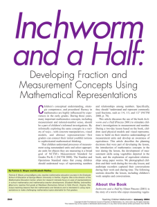 Developing Fraction and Measurement Concepts Using